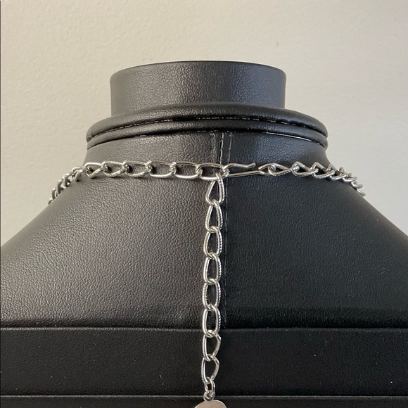 Vintage Silver Tone Boho Disc Bib Necklace - Picture 3 of 3